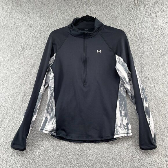 Under Armour long sleeve half zip track jacket pullover womens running training - Picture 1 of 10